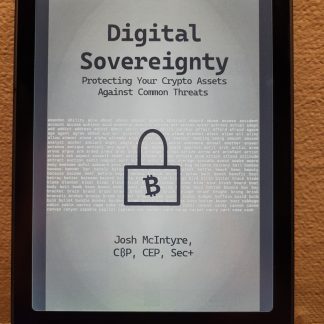 An image of the Digital Sovereignty EBook on a Kindle E-reader